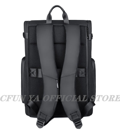 CFUN YA 2023 New Luxury Black Business Backpacks Wide Open 15.6 Computer Bagpack Men's Laptop Back Pack Waterproof Travel Bags
