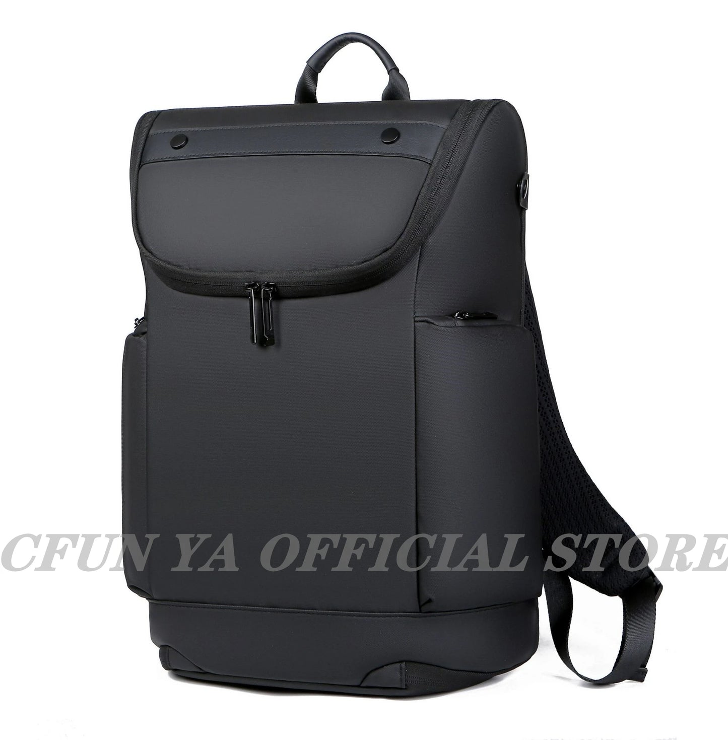 CFUN YA 2023 New Luxury Black Business Backpacks Wide Open 15.6 Computer Bagpack Men's Laptop Back Pack Waterproof Travel Bags