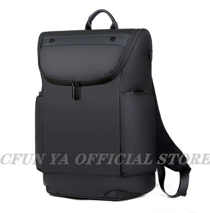 CFUN YA 2023 New Luxury Black Business Backpacks Wide Open 15.6 Computer Bagpack Men's Laptop Back Pack Waterproof Travel Bags