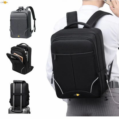 CFUN YA 2023 New Luxury Large 15.6 Inch Laptop Backpack Men USB Computer SchoolBag Business Bag Travel Rucksack College Daypack