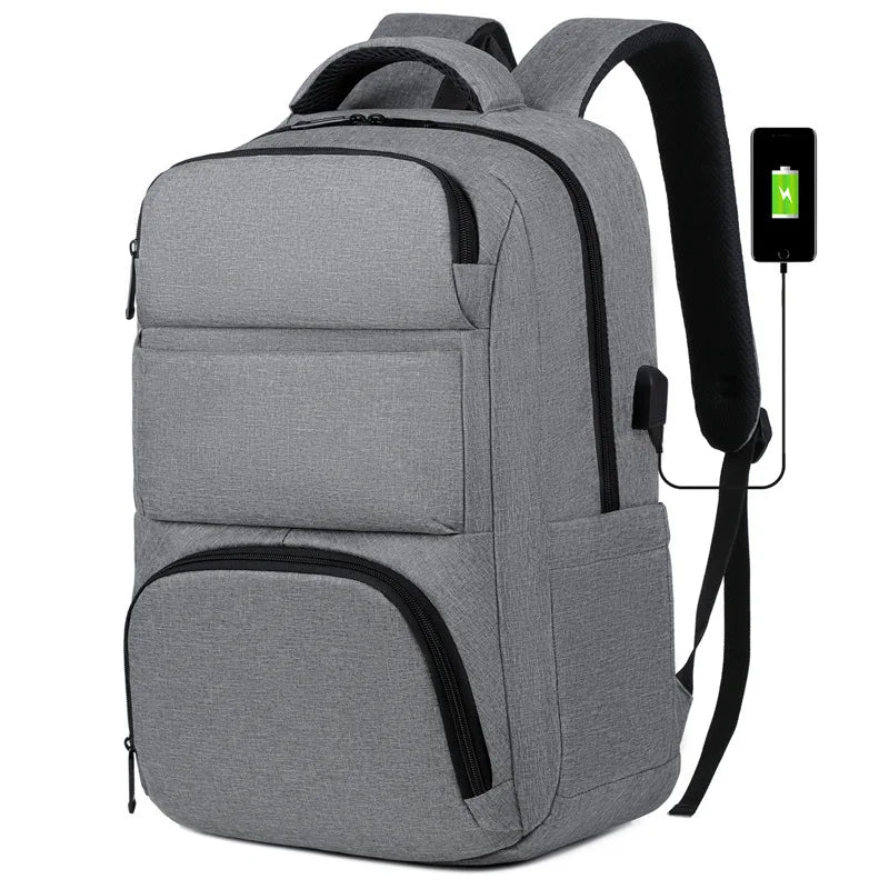 CFUN YA 2023 Spring New Business Backpack 15/17 Inch Laptop Backpacking Oxford Waterproof Travel Bagpack USB Charging School Bag