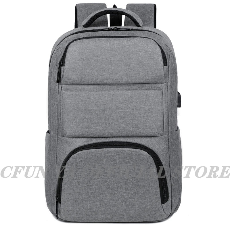 CFUN YA 2023 Spring New Business Backpack 15/17 Inch Laptop Backpacking Oxford Waterproof Travel Bagpack USB Charging School Bag