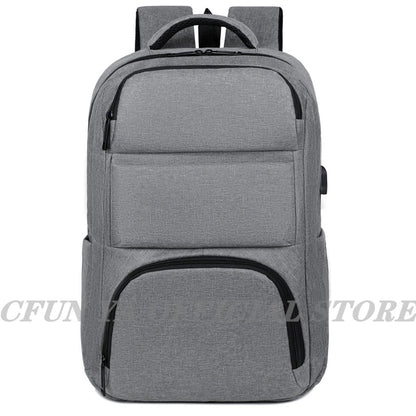 CFUN YA 2023 Spring New Business Backpack 15/17 Inch Laptop Backpacking Oxford Waterproof Travel Bagpack USB Charging School Bag