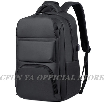 CFUN YA 2023 Spring New Business Backpack 15/17 Inch Laptop Backpacking Oxford Waterproof Travel Bagpack USB Charging School Bag