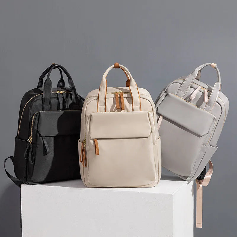 CFUN YA 2023 Vintage 14 inch Laptop Backpack Women Handbags Travel Rucksack Leisure Backpacks School Bags For Teenagers Girls