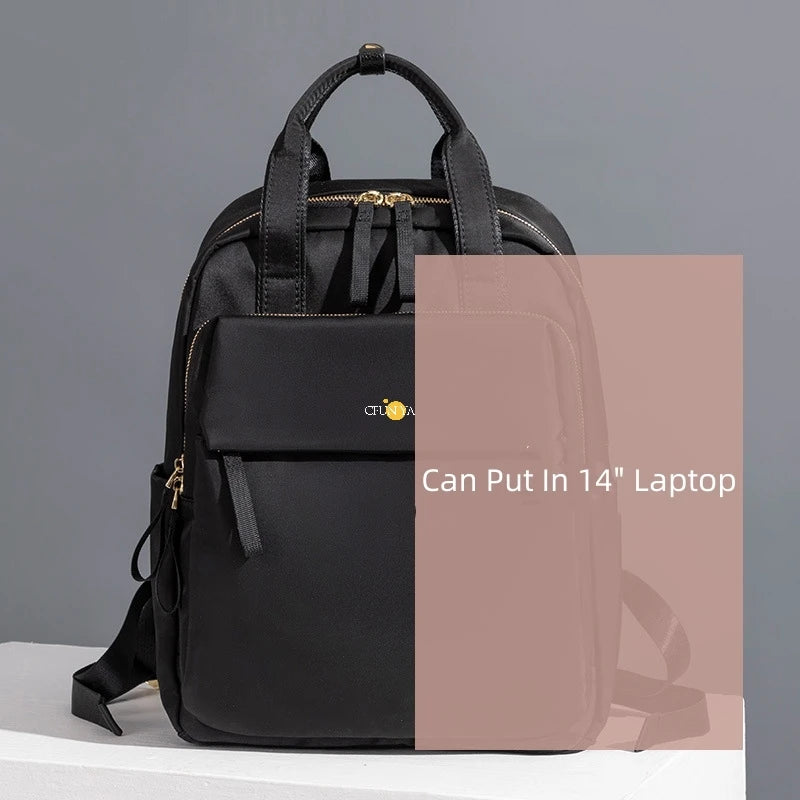 CFUN YA 2023 Vintage 14 inch Laptop Backpack Women Handbags Travel Rucksack Leisure Backpacks School Bags For Teenagers Girls
