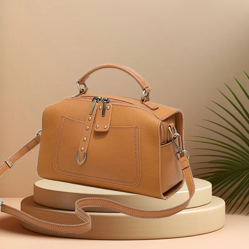 CFUN YA 2024 Fashion Luxury Women's Shoulder Bag Real Leather Female Handbag Lady Cross Bags Totes Mummy Top Handle Bag Purse