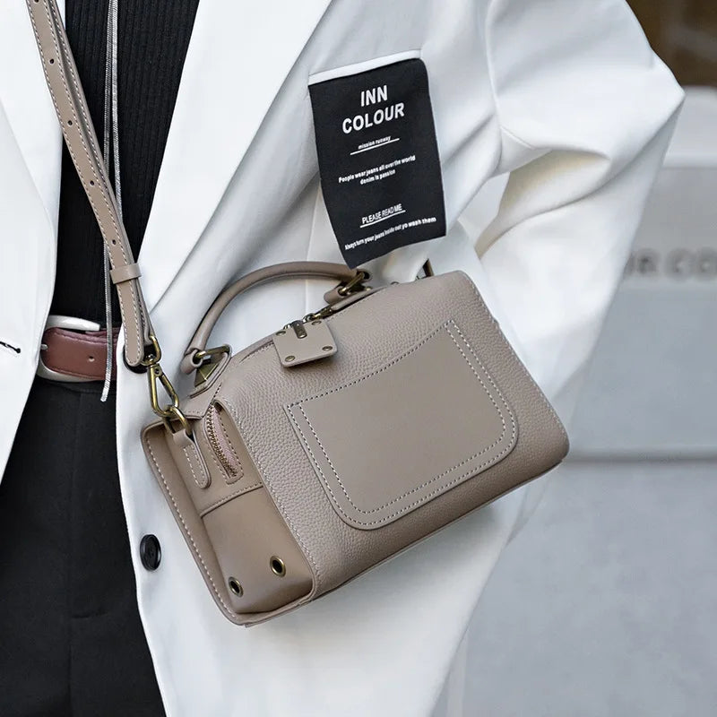 CFUN YA 2024 Fashion Luxury Women's Shoulder Bag Real Leather Female Handbag Lady Cross Bags Totes Mummy Top Handle Bag Purse