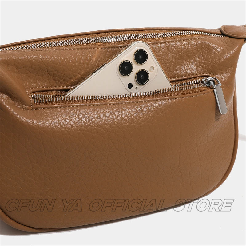 CFUN YA 2024 New Fashion Shoulder Bag For Women Hobos Leather Female Crossbody Handbag Holiday Smalle Lady Bag Sac De Luxe Femme