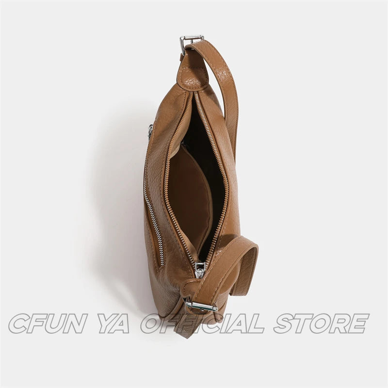 CFUN YA 2024 New Fashion Shoulder Bag For Women Hobos Leather Female Crossbody Handbag Holiday Smalle Lady Bag Sac De Luxe Femme
