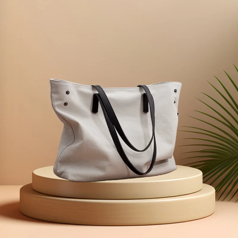 CFUN YA 2024 New Fashion Trend Women Tote Bag Large Capacity Female Canvas Handbag Travel Shoulder Top Handle Bag Messenger Pack