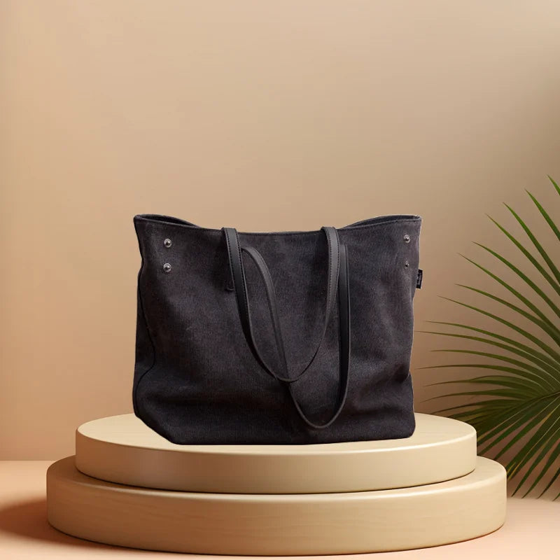 CFUN YA 2024 New Fashion Trend Women Tote Bag Large Capacity Female Canvas Handbag Travel Shoulder Top Handle Bag Messenger Pack