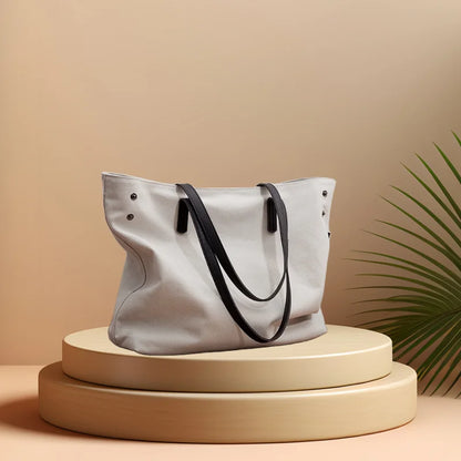 CFUN YA 2024 New Fashion Trend Women Tote Bag Large Capacity Female Canvas Handbag Travel Shoulder Top Handle Bag Messenger Pack