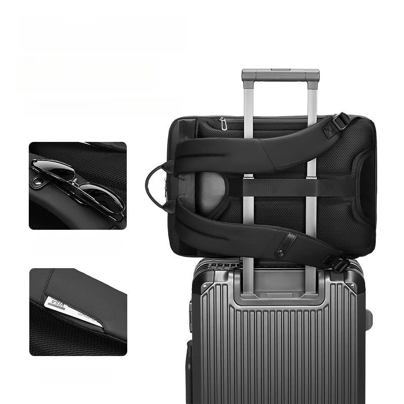 CFUN YA 2024 New Luxury Business Backpack Men 15.6 Laptop Bag Bagpack Multifunction Travel Rucksack Student Schoolbag Mochila