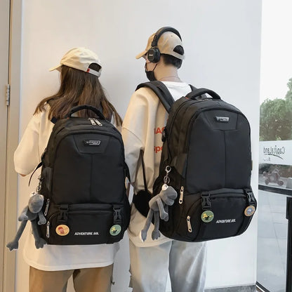 CFUN YA 2024 New Trend Black Backpack For High School Students Schoolbag Teen Boys Girls Bookbag  Bag Travel Bagpack Mochila