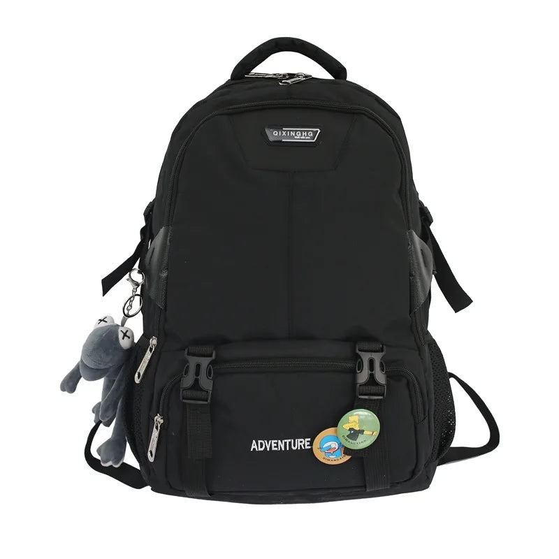 CFUN YA 2024 New Trend Black Backpack For High School Students Schoolbag Teen Boys Girls Bookbag  Bag Travel Bagpack Mochila