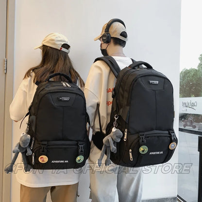 CFUN YA 2024 New Trend Black Backpack For High School Students Schoolbag Teen Boys Girls Bookbag  Bag Travel Bagpack Mochila