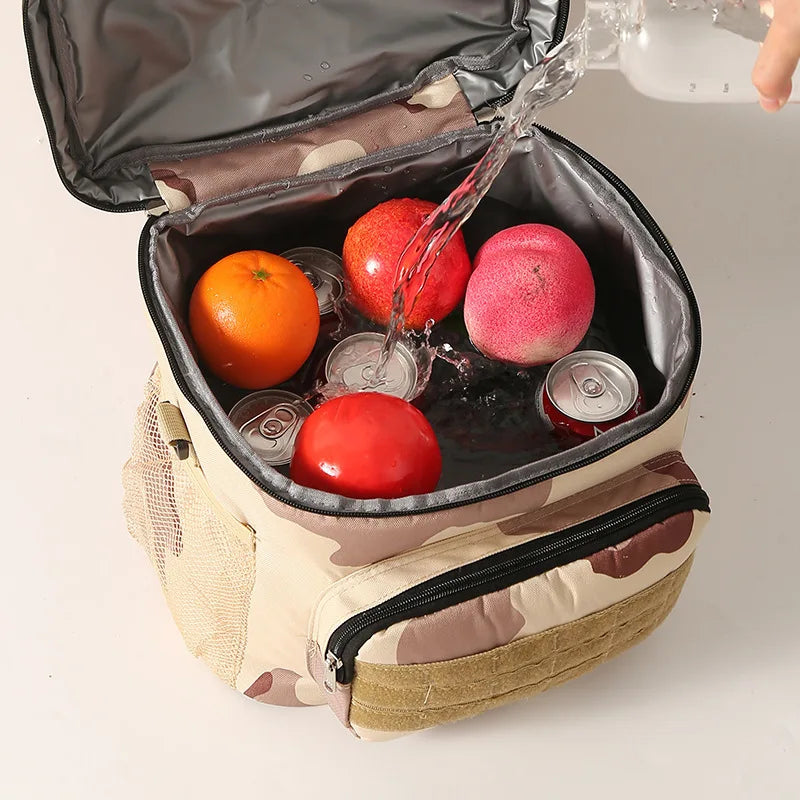 CFUN YA 2024 New Trend Camo Insulation Bag Oxford Cloth Portable Lunch Shoulder Cross Bag For Work Outdoor Ice Food Bag Handbag