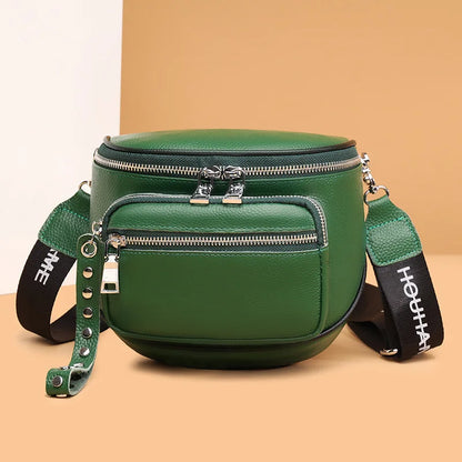 CFUN YA 2024 New Women Bag Leather Saddle Bag Waterproof Female Shoulder Handbag Messenger Wallet Bolsos Para Mujeres Tendencia