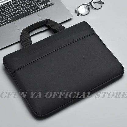 CFUN YA Black Laptop Bag Sleeve Case Protective Shoulder Bag Carrying Case For pro 14 15.6 inch Macbook Air ASUS Lenovo Handbag