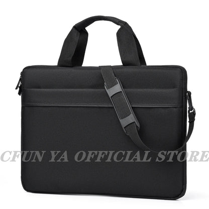 CFUN YA Black Laptop Bag Sleeve Case Protective Shoulder Bag Carrying Case For pro 14 15.6 inch Macbook Air ASUS Lenovo Handbag