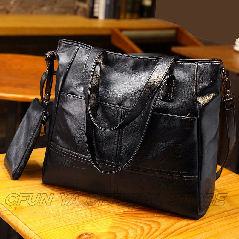 CFUN YA Designer Luxury Shoulder Bag Women Large Capacity  PU Female Handbag Mother's Totes Bag Messenger Square Bag Bolsos Sac