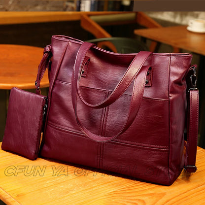 CFUN YA Designer Luxury Shoulder Bag Women Large Capacity  PU Female Handbag Mother's Totes Bag Messenger Square Bag Bolsos Sac
