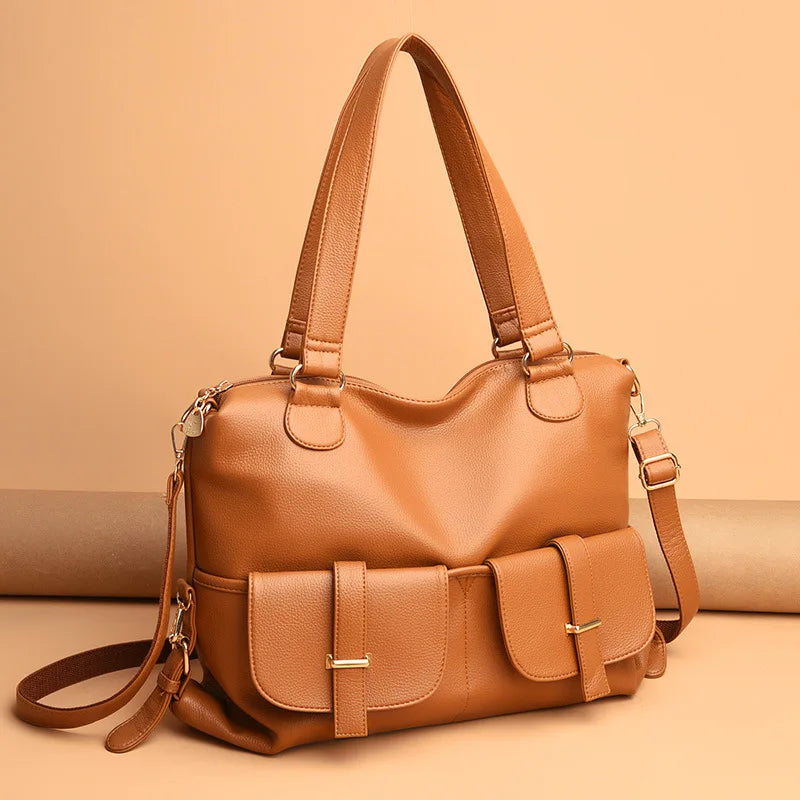 CFUN YA Desinger Fashion Trend Leather Women's Handbag Large Female Shoulder Cross Bags Ladies Tote Messenger Pack Mochila Sac M