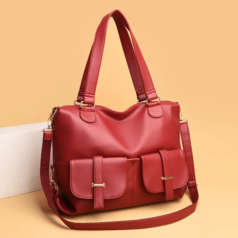 CFUN YA Desinger Fashion Trend Leather Women's Handbag Large Female Shoulder Cross Bags Ladies Tote Messenger Pack Mochila Sac M
