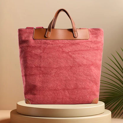 CFUN YA Fashion 2024 Women Tote Bag Large Capacity Canvas Handbag Travel Shoulder Cross Bags Female Mummy Top Handle Square Bag