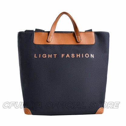 CFUN YA Fashion 2024 Women Tote Bag Large Capacity Canvas Handbag Travel Shoulder Cross Bags Female Mummy Top Handle Square Bag