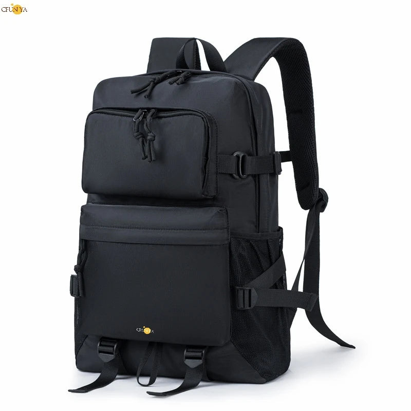 CFUN YA Fashion Black Grey Traveling Backpack Men Outdoor Climbing Trekking Backpacking Teenager Boys Weekender Bagpack Bags
