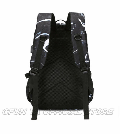 CFUN YA Fashion Boys Students School Bag 15.6 Laptop Backpack USB Men's Travel Rucksack College Bookbag Mochilas рюкзак мужской