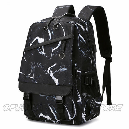 CFUN YA Fashion Boys Students School Bag 15.6 Laptop Backpack USB Men's Travel Rucksack College Bookbag Mochilas рюкзак мужской