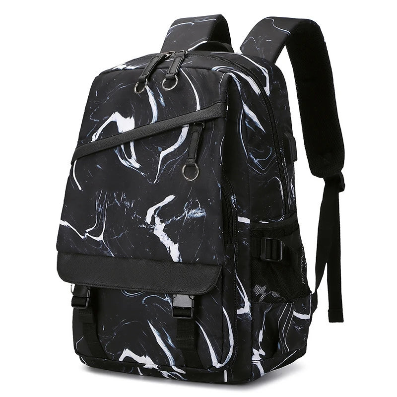 CFUN YA Fashion Boys Students School Bag 15.6 Laptop Backpack USB Men's Travel Rucksack College Bookbag Mochilas рюкзак мужской