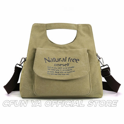 CFUN YA Fashion Canvas Handbag For Women Causal Female Shoulder Cross Bag Female Tote Bags Mother Bolsas Para Mujeres сумка