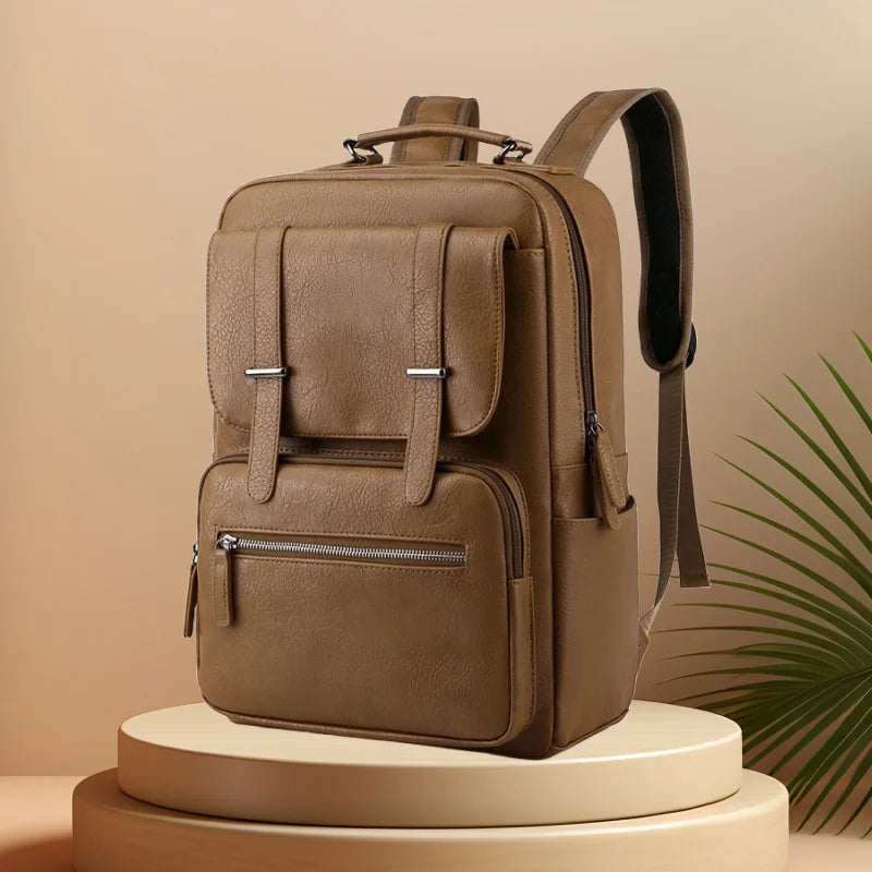 CFUN YA Fashion Causal PU Backpack For Men Multifunction 15.6" Laptop Bag Pack Teen Student Bookbag Travel Bagpack Rucksack New