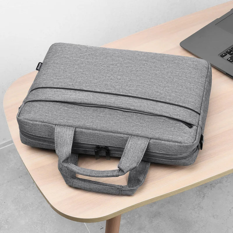 CFUN YA Fashion Luxury Black Grey Laptop Bag 15.6 Notebook Bag Large 17.3 Computer Shoulder Handbag Briefcase Bag Messenger Pack