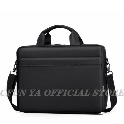 CFUN YA Fashion Luxury Black Grey Laptop Bag 15.6 Notebook Bag Large 17.3 Computer Shoulder Handbag Briefcase Bag Messenger Pack