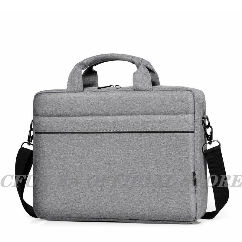 CFUN YA Fashion Luxury Black Grey Laptop Bag 15.6 Notebook Bag Large 17.3 Computer Shoulder Handbag Briefcase Bag Messenger Pack
