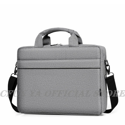 CFUN YA Fashion Luxury Black Grey Laptop Bag 15.6 Notebook Bag Large 17.3 Computer Shoulder Handbag Briefcase Bag Messenger Pack