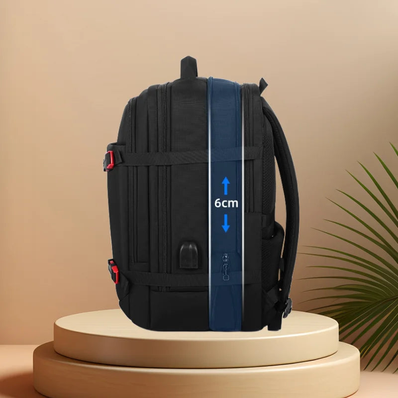 CFUN YA Fashion Luxury Men's Backpack Expandable Male Business Bagpack USB Schoolbag Students Computer Back Bag Mochila Hombre