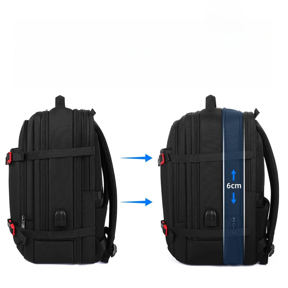 CFUN YA Fashion Luxury Men's Backpack Expandable Male Business Bagpack USB Schoolbag Students Computer Back Bag Mochila Hombre