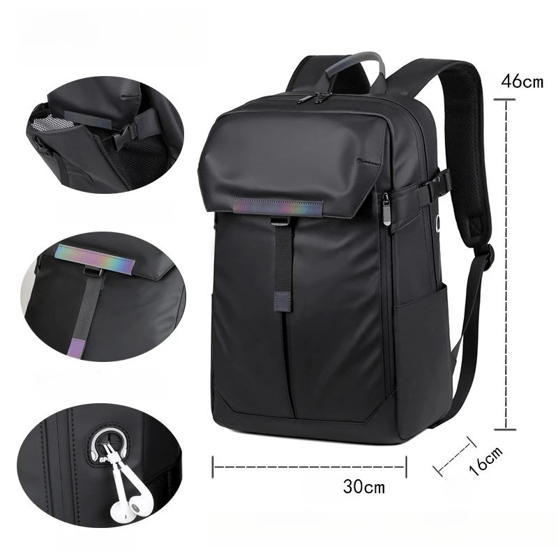 CFUN YA Fashion Luxury Men's Backpack Waterproof 15.6 Laptop Bag Pack Student Bookbag Causal Travel Bagpack Schoolbag Mochilas