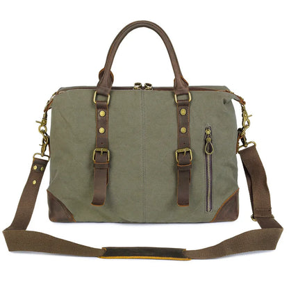 CFUN YA Fashion Luxury Men's Shoulder Bag Canvas Real Leather Travel Bag Women Large Male Crossbody Messenger Tote Pack New