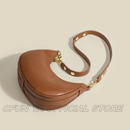 CFUN YA Fashion Luxury Small Shoulder Bag For Women Underarm Saddle Bag Female Handbag Purse Phone PackSac a Mains Femme 2024