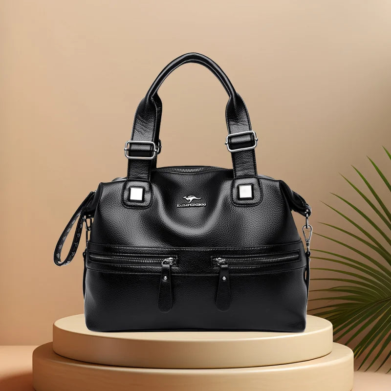 CFUN YA Fashion Luxury Women Handbag Genuine Leather Female Shoulder Cross Bag Ladies Messenger Tote Pack Travel Top Handle Bag
