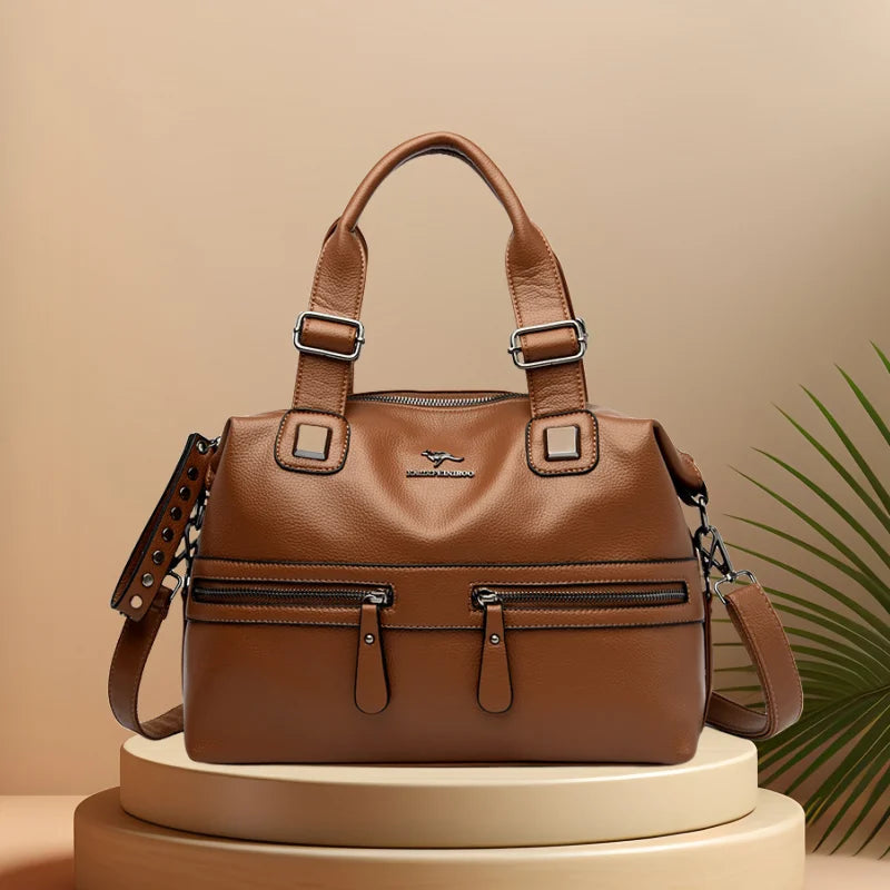 CFUN YA Fashion Luxury Women Handbag Genuine Leather Female Shoulder Cross Bag Ladies Messenger Tote Pack Travel Top Handle Bag