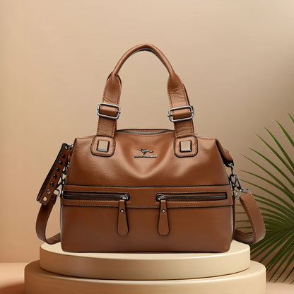 CFUN YA Fashion Luxury Women Handbag Genuine Leather Female Shoulder Cross Bag Ladies Messenger Tote Pack Travel Top Handle Bag