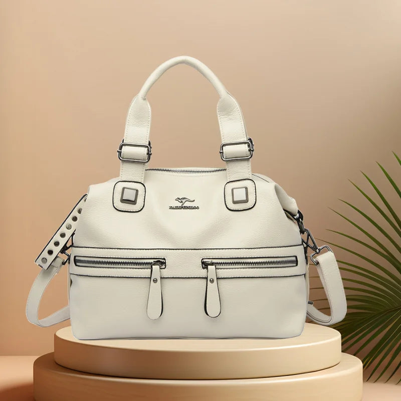 CFUN YA Fashion Luxury Women Handbag Genuine Leather Female Shoulder Cross Bag Ladies Messenger Tote Pack Travel Top Handle Bag